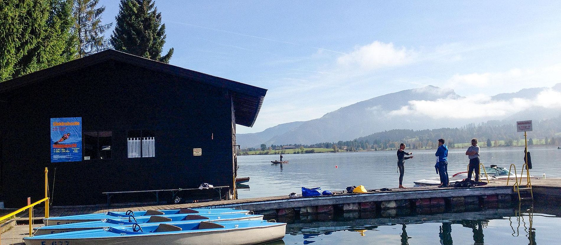 Bootsverleih am Walchsee in Tirol 